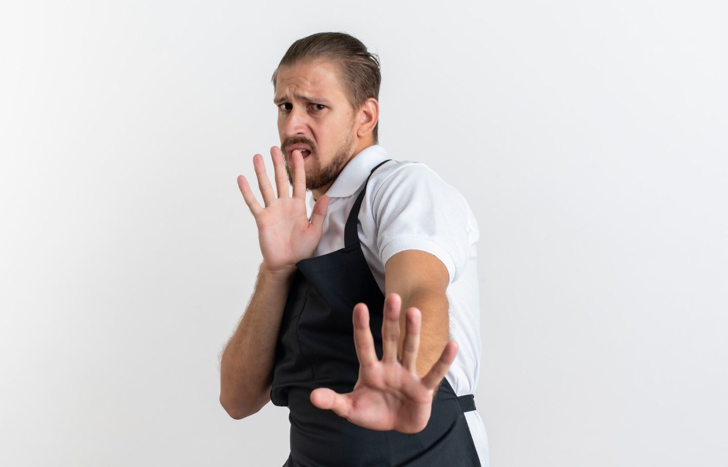 Agressie bediening man