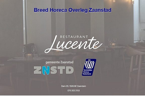 Uitnodiging Breed Horeca Overleg Zaanstad