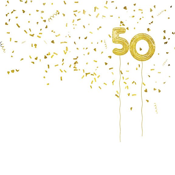 Ideal 50th birthday or golden wedding anniversary.