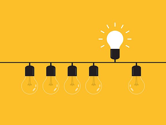 Idee lampje lightbulb
