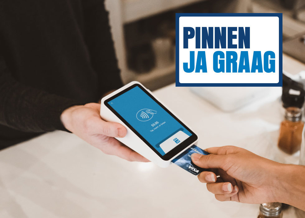 Pinnen ja graag en contactloos betalen in herofoto