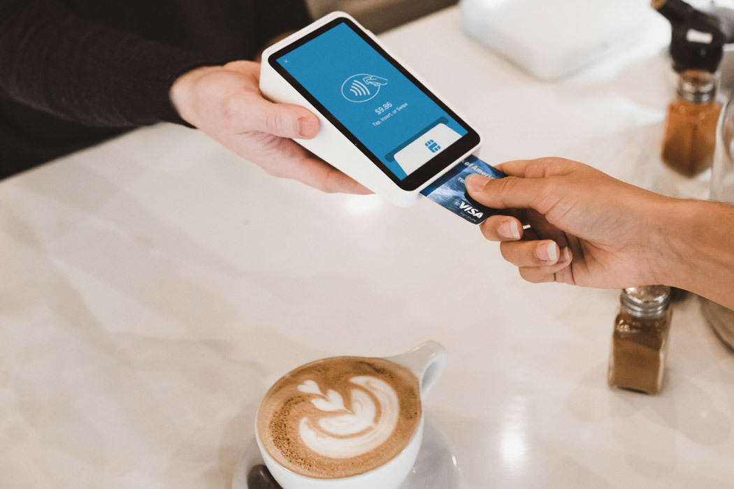 Pinnen credit card pinautomaat koffie