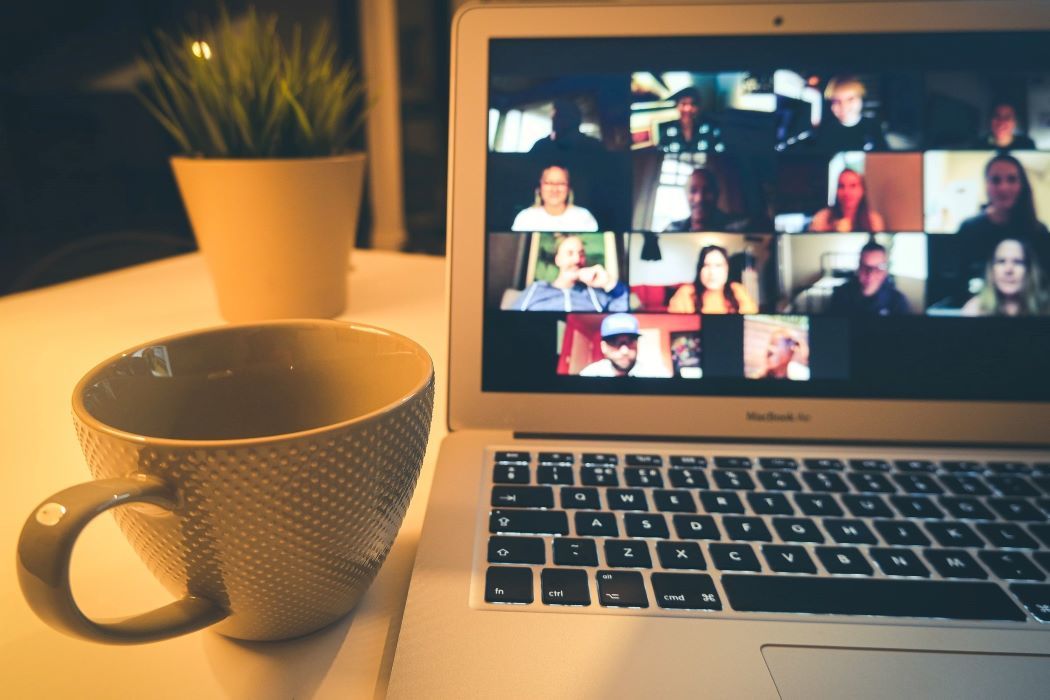 Online vergaderen kopje