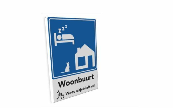 Amsterdam bord woonbuurt