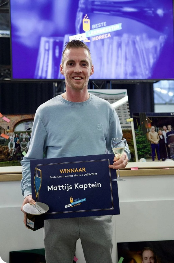 Mattijs Kaptein Beste Leermeester Horeca 2025 2026 Liesbeth Dingemans 2