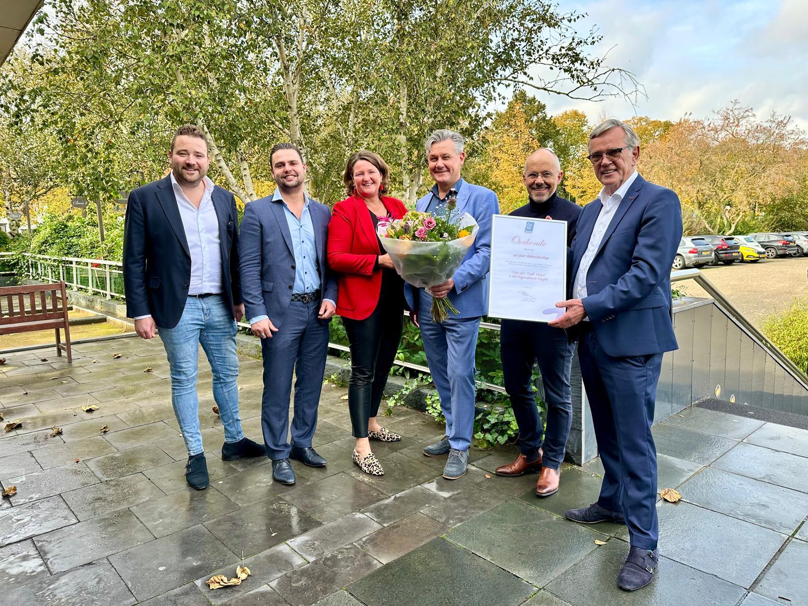 40 jaar lid Van der Valk Hotel Den Bosch