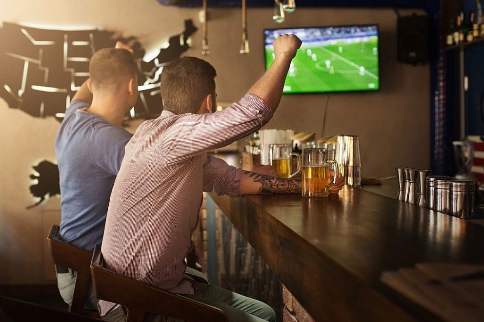TV scherm voetbal