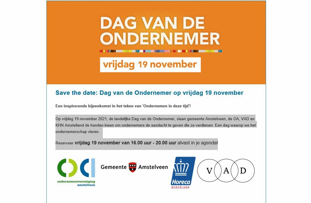 Amstelveen dag van de ondernemer