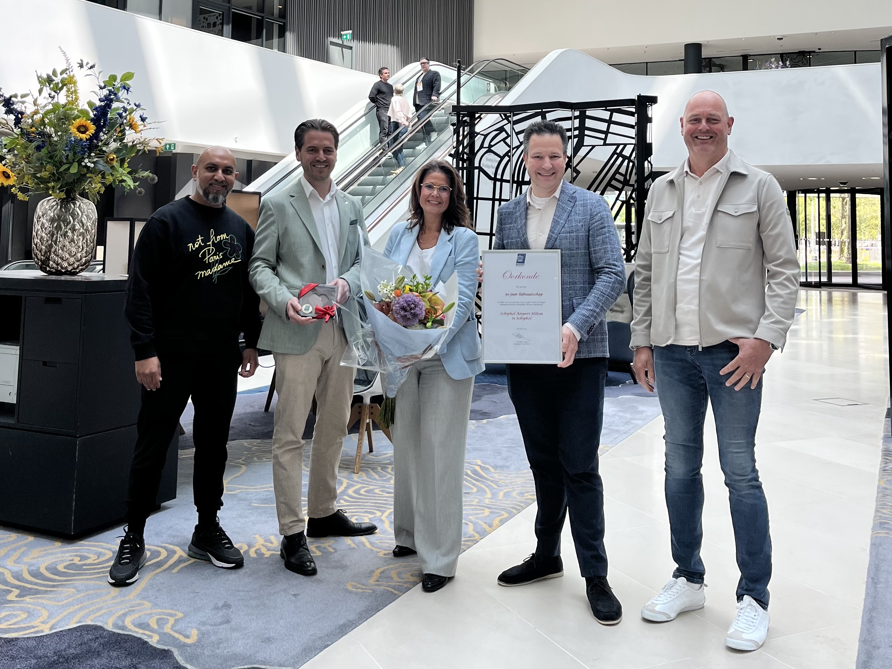 50 jaar lid KHN Hilton Amsterdam Airport Schiphol 2