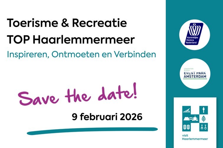 Save the date Toerisme Recreatie Congres Haarlemmermeer 2026