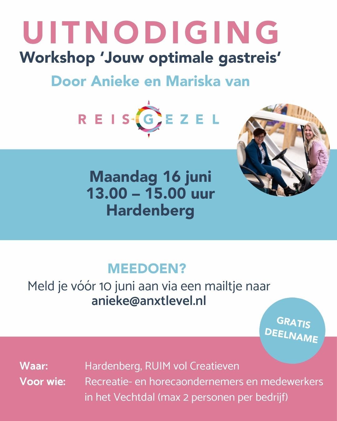 Uitnodiging 16 juni optimale gastreis