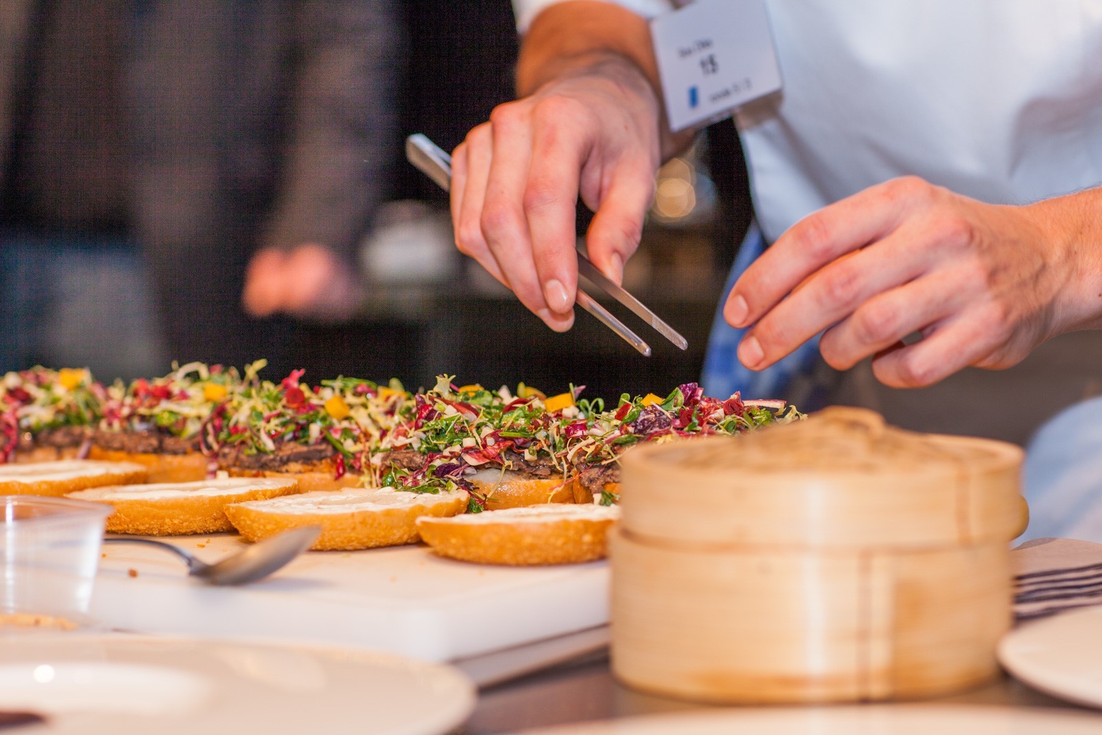 Broodjes met salade bereiding