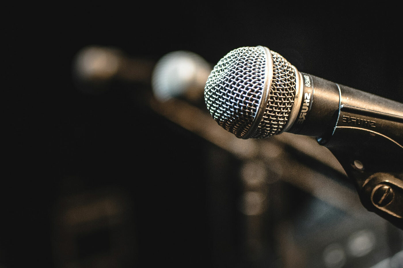 Persconferentie microfoons