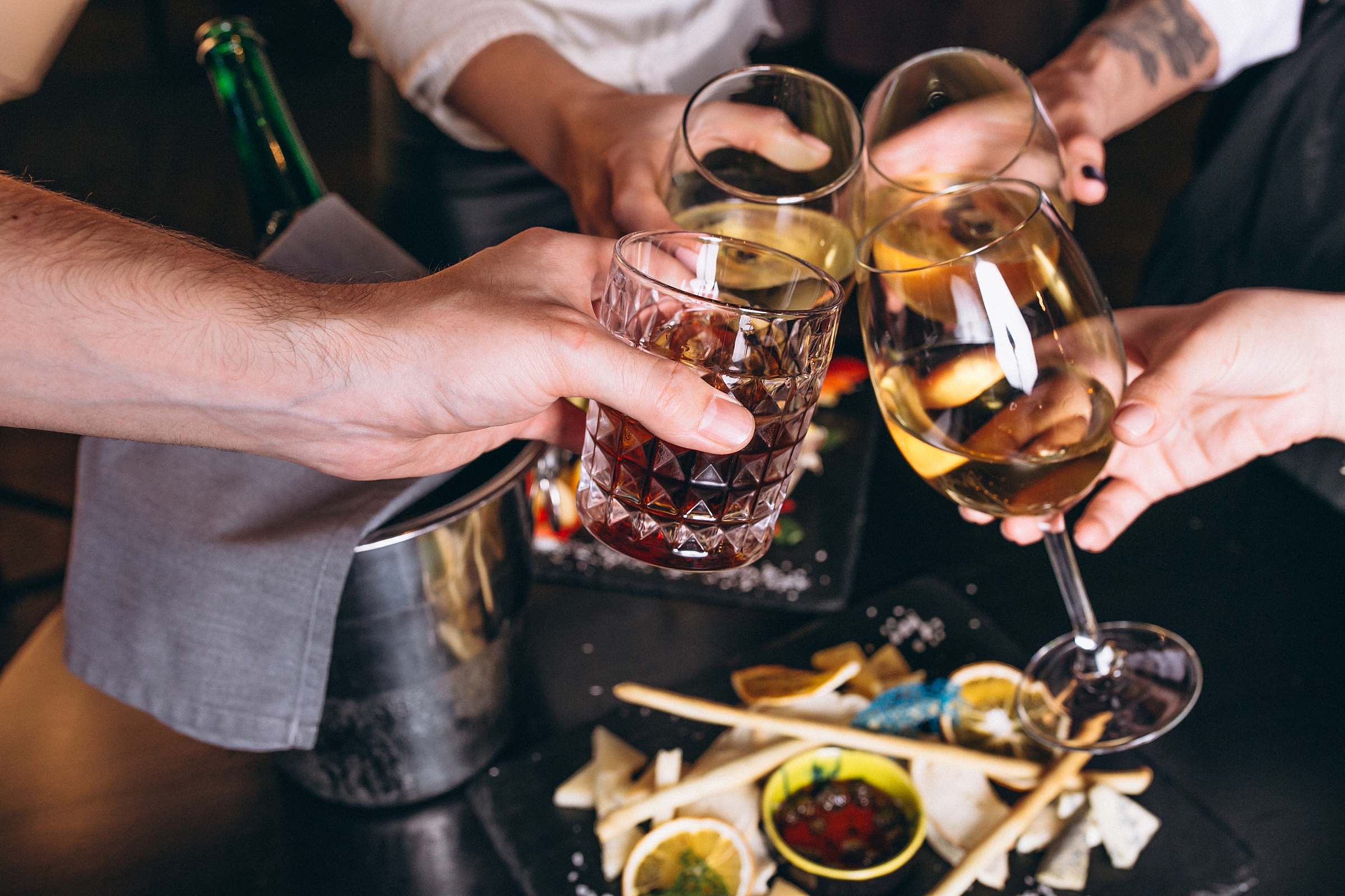 Borrel glazen hapjes