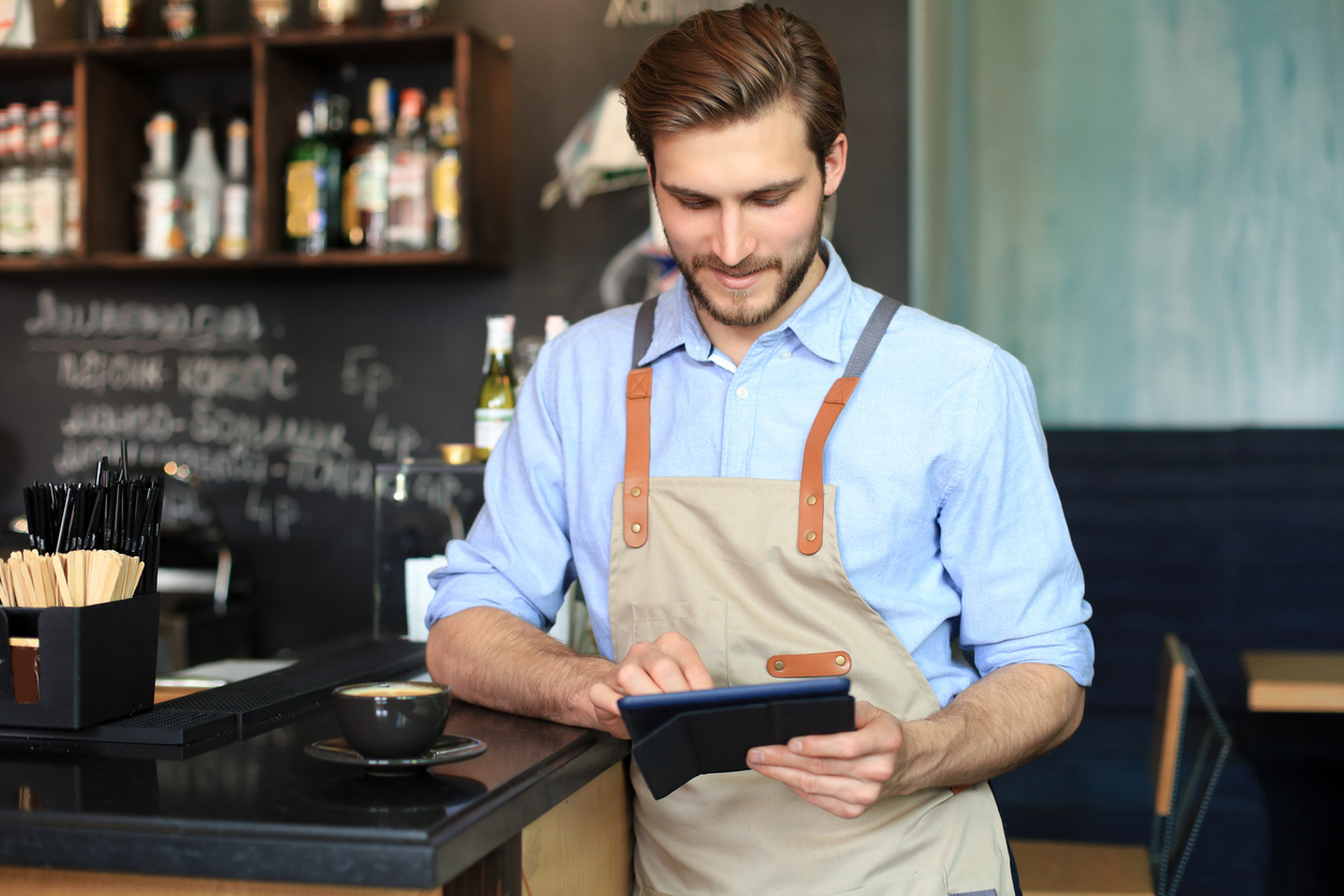 Ondernemer met tablet