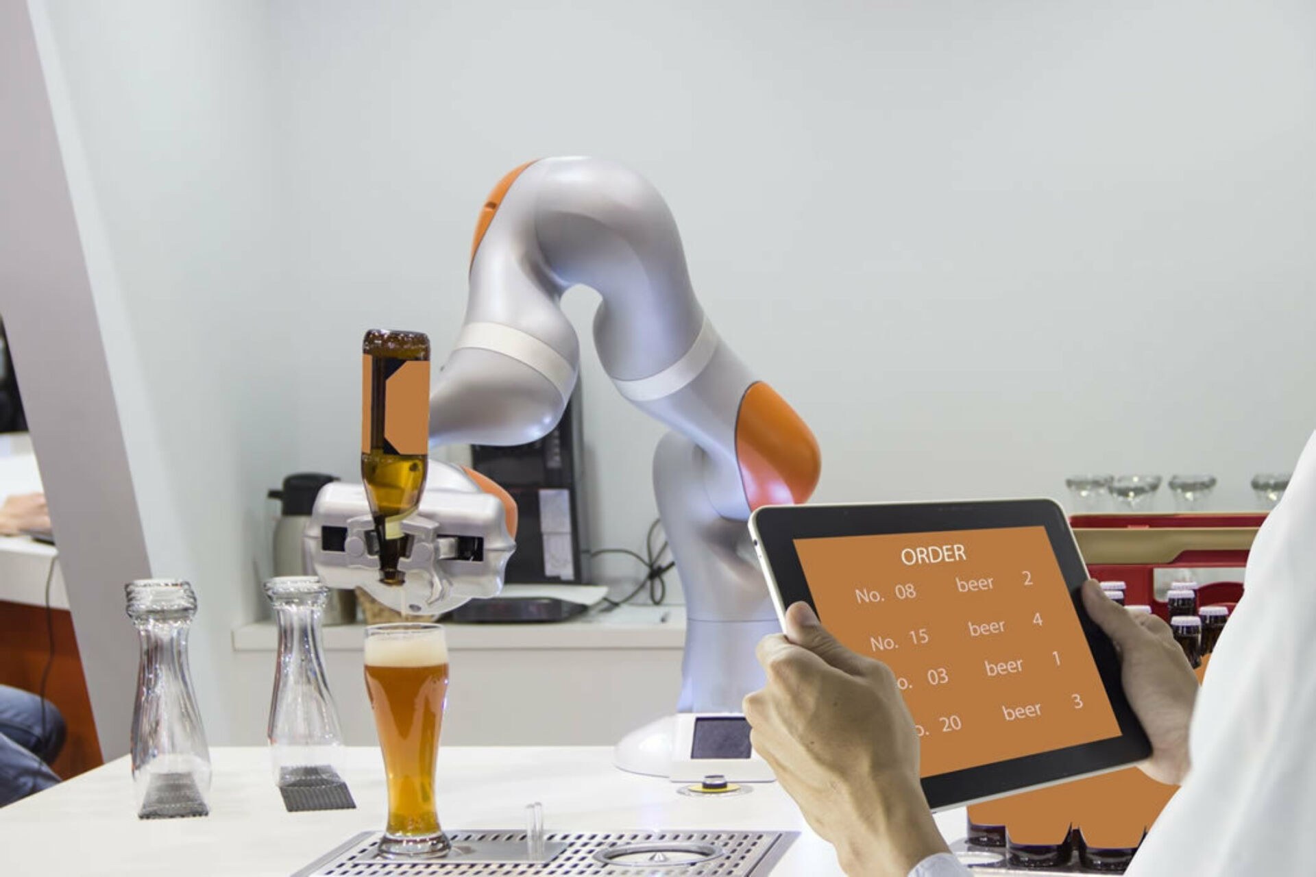Robotarm bier innovatie robotiseringen
