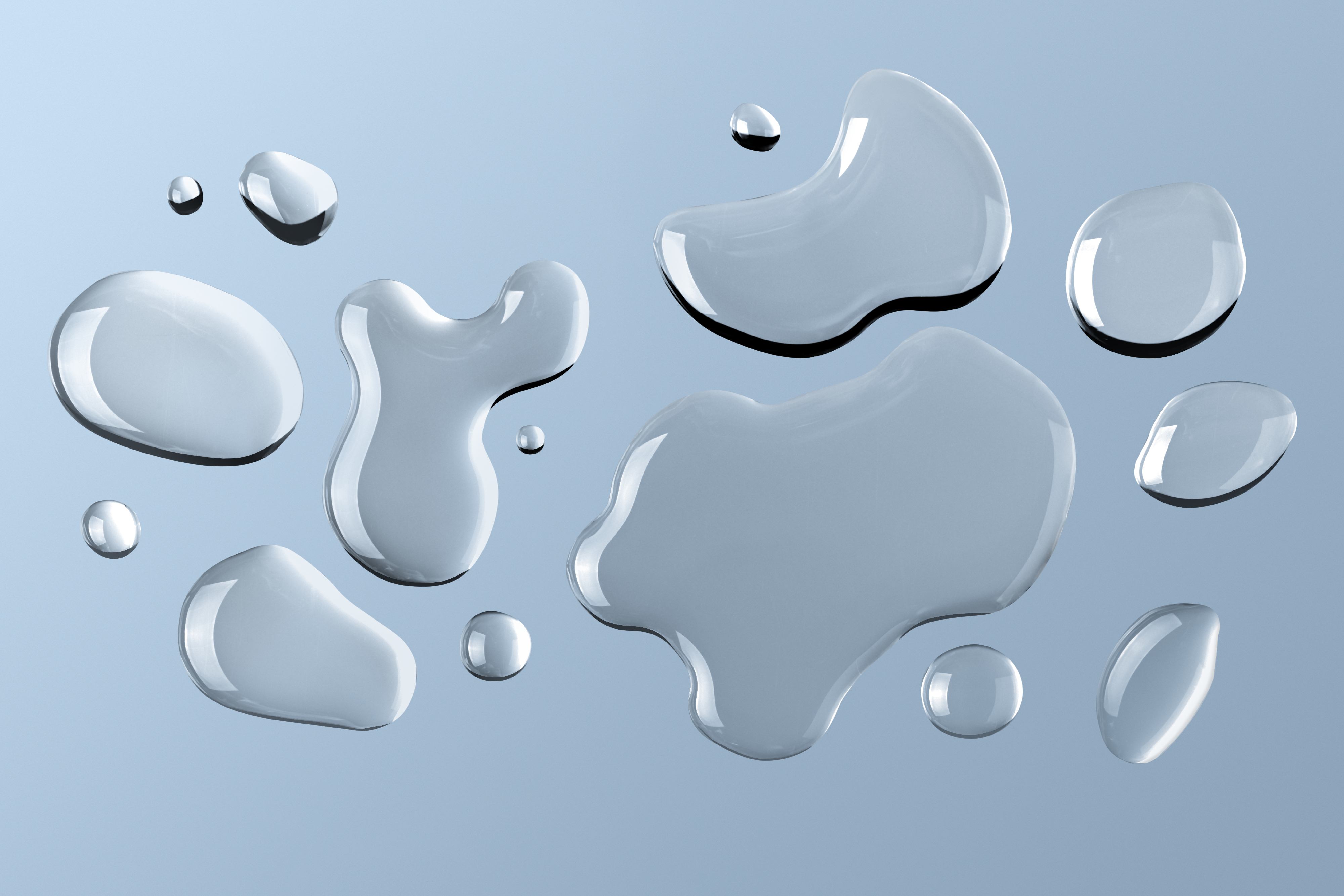 Water drops texture background blue design